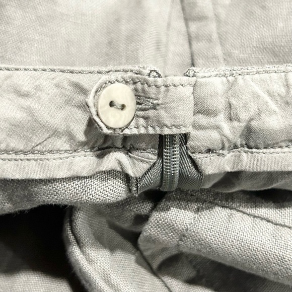 Eileen Fisher Linen Tapered Ankle Pants in Gray S - Picture 6 of 6